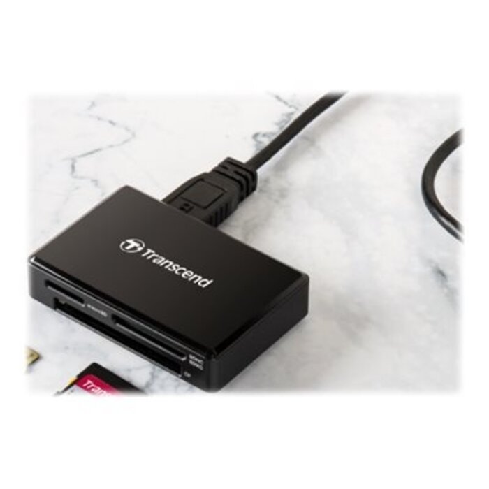 Transcend RDF8 USB 3.1 Gen 1 multikaartlezer voor SD, microSD en CompactFlash (UHS-I) – inclusief USB-kabel