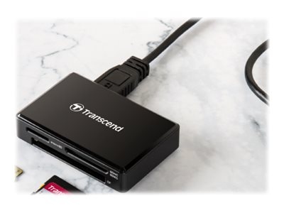 Transcend RDF8 USB 3.1 Gen 1 multikaartlezer voor SD, microSD en CompactFlash (UHS-I) – inclusief USB-kabel