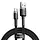Cafule USB-A naar USB-C kabel 3 meter – nylon gevlochten, snelladen tot 2A met Quick Charge en datatransfer 480 Mbps, zwart