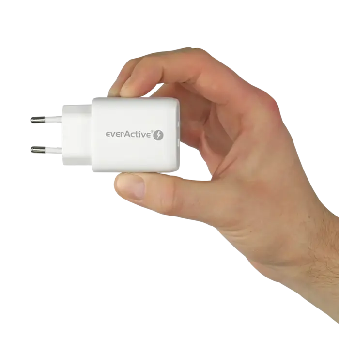 EverActive Compacte Snellader 25W met USB Quick Charge 3.0 en USB-C Power Delivery