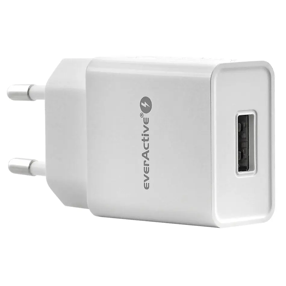 EverActive Compacte USB Netstroomoplader 12W (5V/2,4A) met iQ Smart Charging