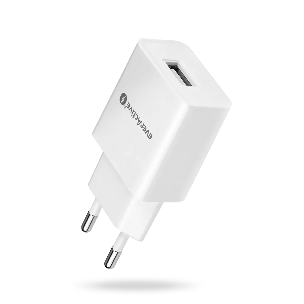 EverActive Compacte USB Netstroomoplader 12W (5V/2,4A) met iQ Smart Charging