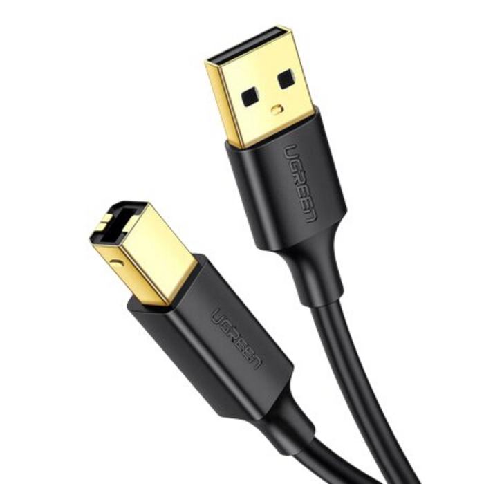 Ugreen USB 2.0 Printerkabel USB-A naar USB-B, Verguld, 5 Meter