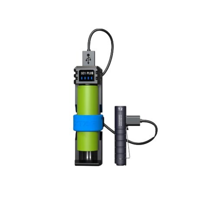 XTAR XTAR SC1 Plus Snellader voor Li-ion en Ni-MH Batterijen met USB-C Powerbank-functie