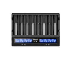 XTAR VC8 (Gen2) - 8-Kanaals Batterijlader voor Li-ion en Ni-MH, USB-C