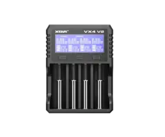 XTAR VX4 v2  4-Kanaals Batterijlader en -Analyzer met Voeding