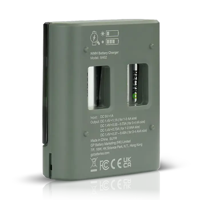 GP ReCyko Speed M452 USB Batterijlader met 4x AA 2600mAh NiMH Oplaadbare Batterijen
