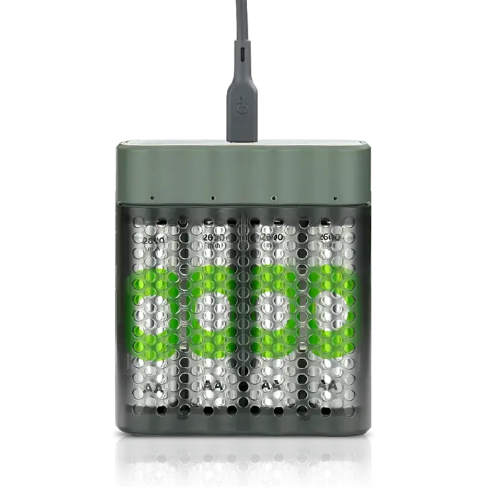 GP ReCyko Speed M452 USB Batterijlader met 4x AA 2600mAh NiMH Oplaadbare Batterijen