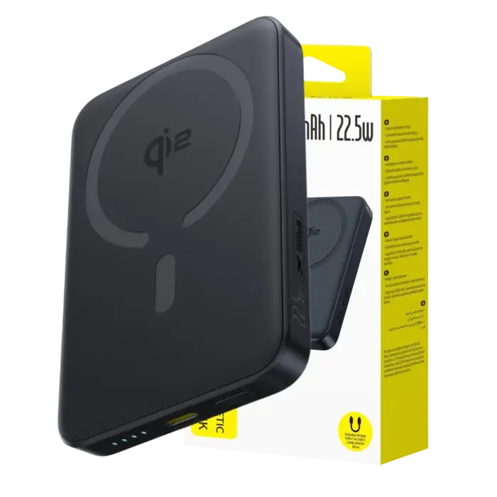 Baseus EnerFill FM12 Magnetische Qi2 Powerbank 10.000mAh met 15W Draadloos en 22,5W Bekabeld Snelladen