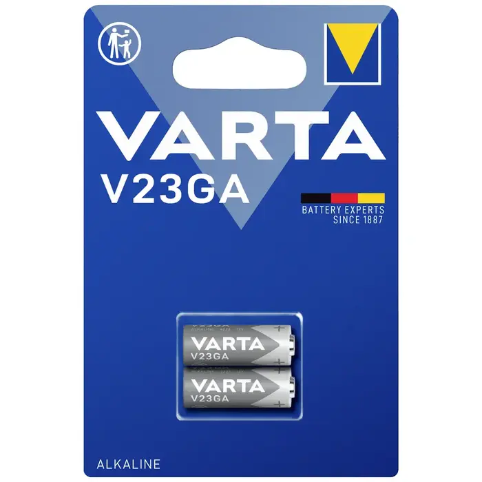 Varta V23GA / 23A Alkaline Batterij 12 Volt, Blister 2 Stuks, Niet Oplaadbaar