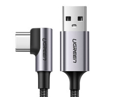 Ugreen USB-A naar USB-C kabel haaks 1m