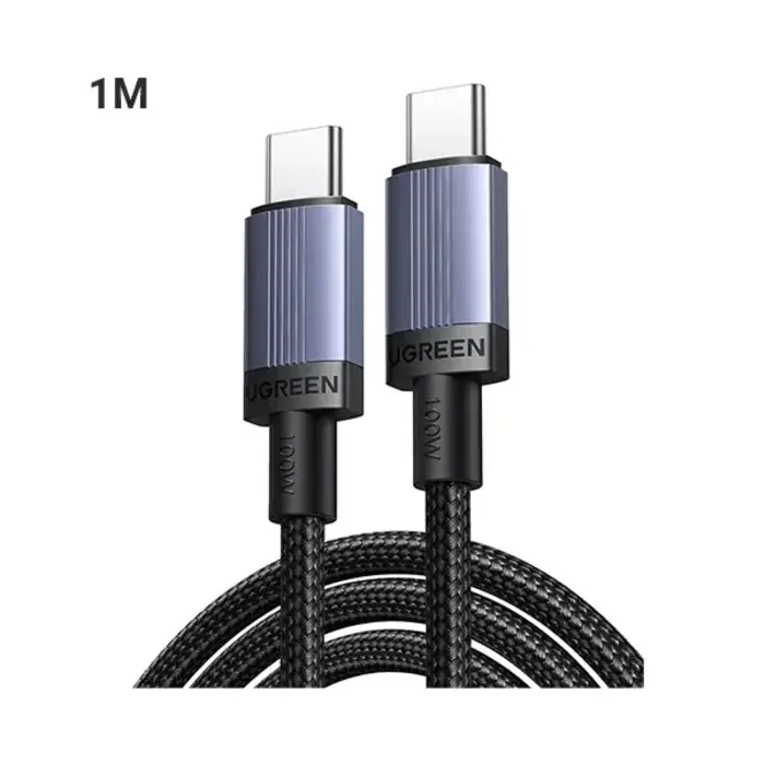 Ugreen USB-C naar USB-C Power Delivery kabel, 100W snelladen, 1 meter