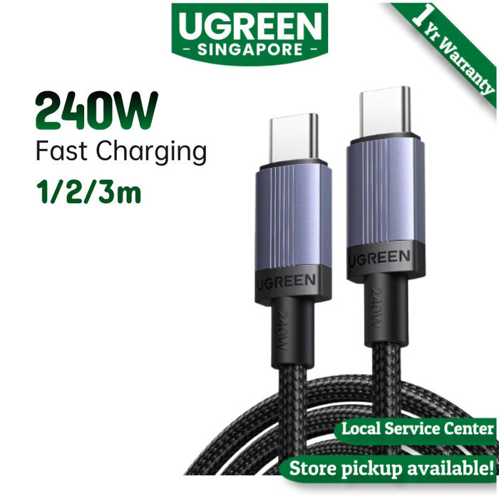 Ugreen USB-C naar USB-C Power Delivery 3.1 kabel, tot 240W snelladen, 1 meter
