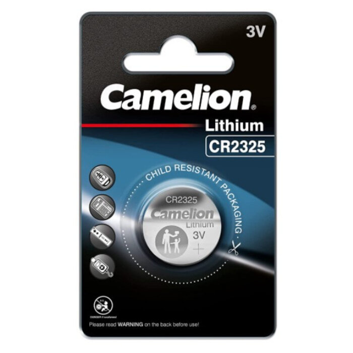 Camelion CR2325 3V lithium knoopcelbatterij, 190 mAh, per stuk