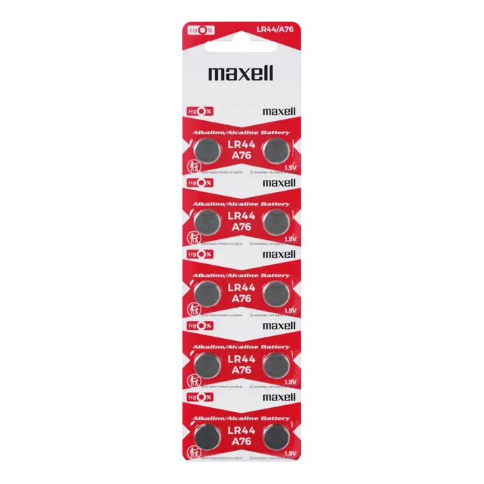 Maxell LR44 Alkaline batterijen 10 stuks AG13 Maxell