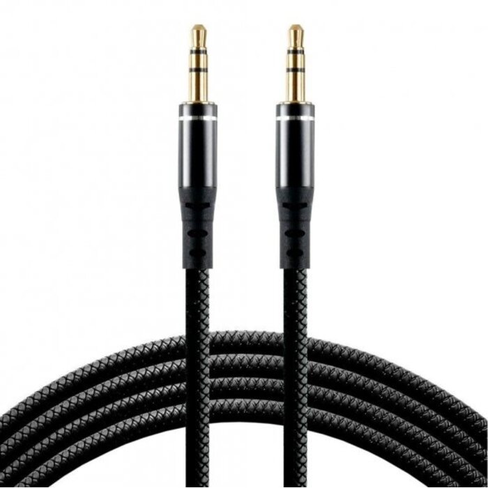 everActive AUX audiokabel van silicone met 3.5mm jackstekker, verguld, 1 meter