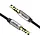 AUX audiokabel met 3.5mm jackstekker, verguld, 1 meter