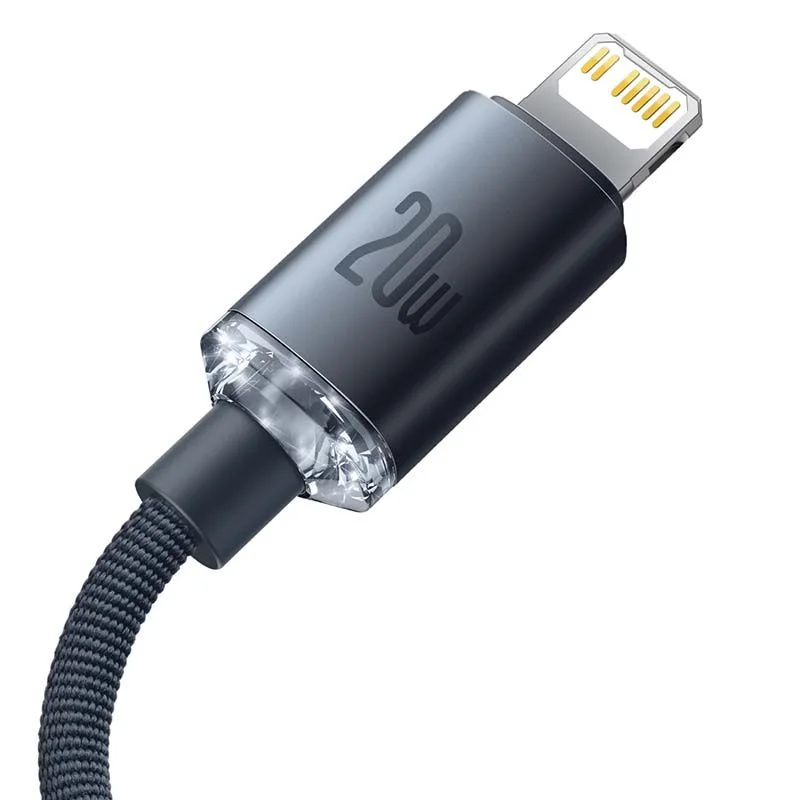 Baseus USB-C naar Lightning oplaadkabel voor iPhone, 20W snelladen, 2 meter