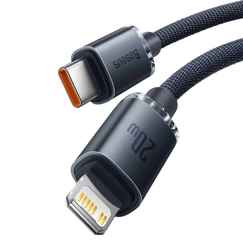 Baseus USB-C naar Lightning oplaadkabel voor iPhone, 20W snelladen, 2 meter