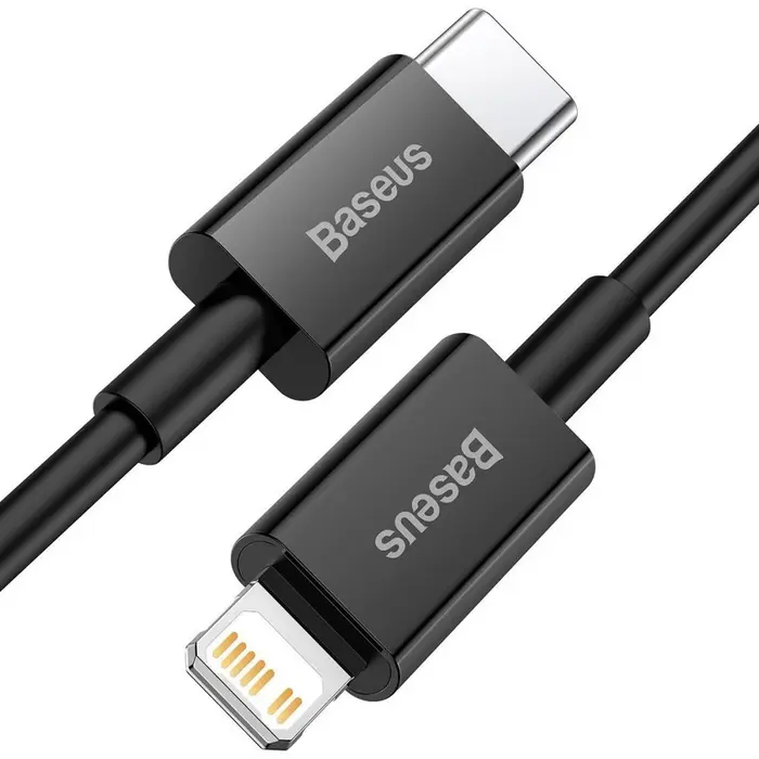 Baseus USB-C naar Lightning oplaadkabel voor iPhone, 20W snelladen, 1 meter