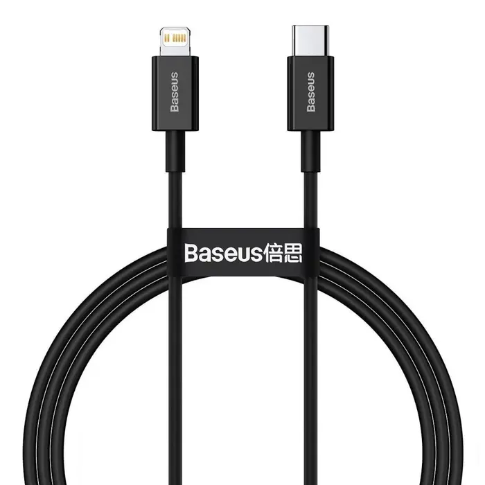 Baseus USB-C naar Lightning oplaadkabel voor iPhone, 20W snelladen, 1 meter