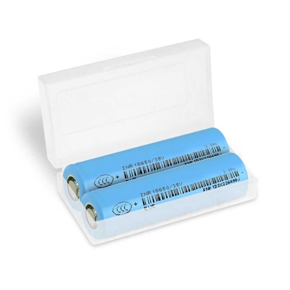 EVE 18650 oplaadbare Li-ion cel 3,6V 3500 mAh, tot 10,2A ontlading, zonder beveiliging, 2 stuks in box, type INR18650-35V