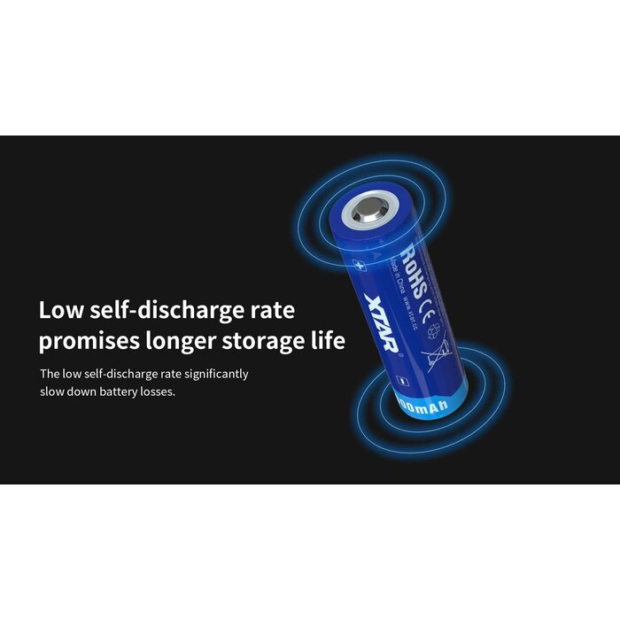XTAR 21700 Oplaadbare Li-ion Accu 3.6V 5000mAh met Beveiliging (PCM) - Button Top - INR21700-50E