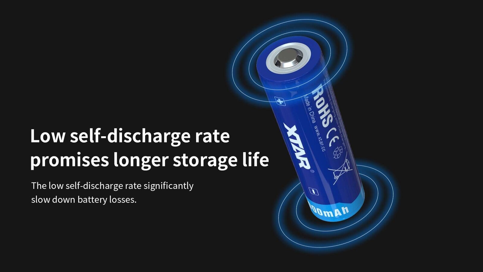 XTAR 21700 Oplaadbare Li-ion Accu 3.6V 5000mAh met Beveiliging (PCM) - Button Top - INR21700-50E