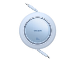 Baseus Free2Pull Oprolbare USB-C naar USB-C Kabel 100W 2 m - Galaxy Blue