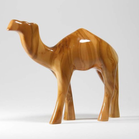Desert Rose Baby camel standing made of olivewood