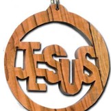 Desert Rose Ornament - Jezus geschreven in cirkel