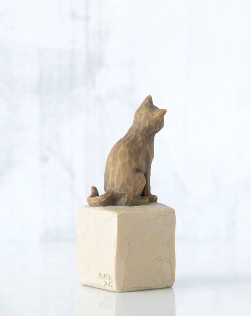 Willow Tree beeldje Love My Cat (donker)