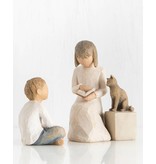 Willow Tree beeldje Love My Cat (donker)