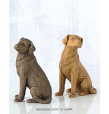 Willow Tree beeldje Love My Dog (donkergekleurd)