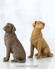 Willow Tree beeldje Love My Dog (donkergekleurd)