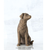 Willow Tree beeldje Love My Dog (donkergekleurd)