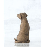 Willow Tree beeldje Love My Dog (donkergekleurd)