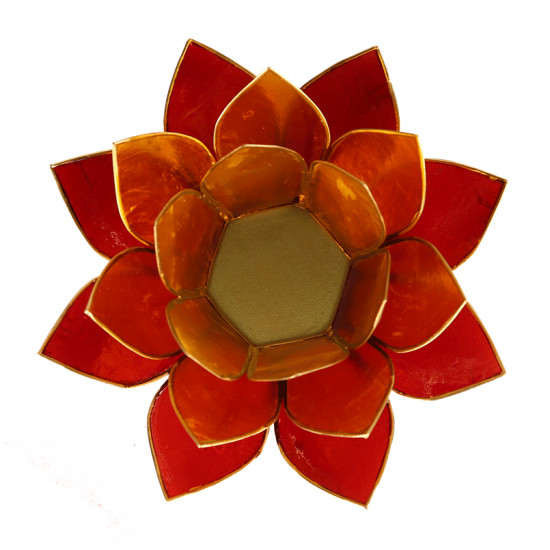 Lotus kaarshouder - geel/oranje/rood (driekleurig)