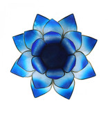 Lotus kaarshouder - licht/donkerblauw (tweekleurig)