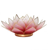 Lotus kaarshouder - rood/roze (tweekleurig)