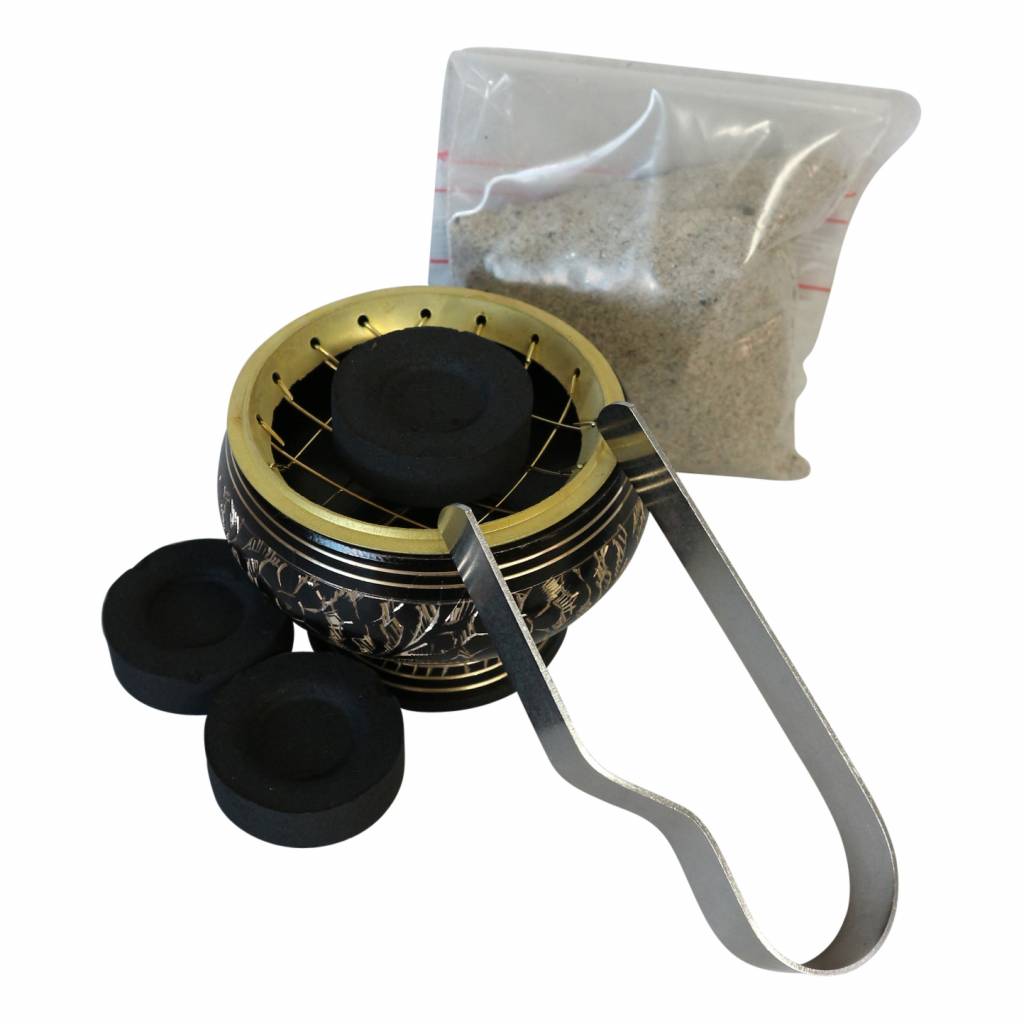 Wierookbrandertje voor kooltjes zwart