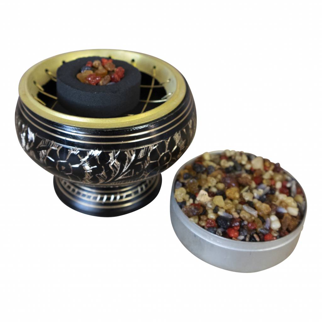 Wierookbrandertje voor kooltjes zwart