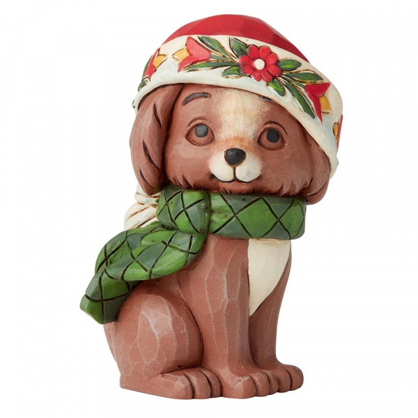 Jim Shore Christmas Puppy Mini