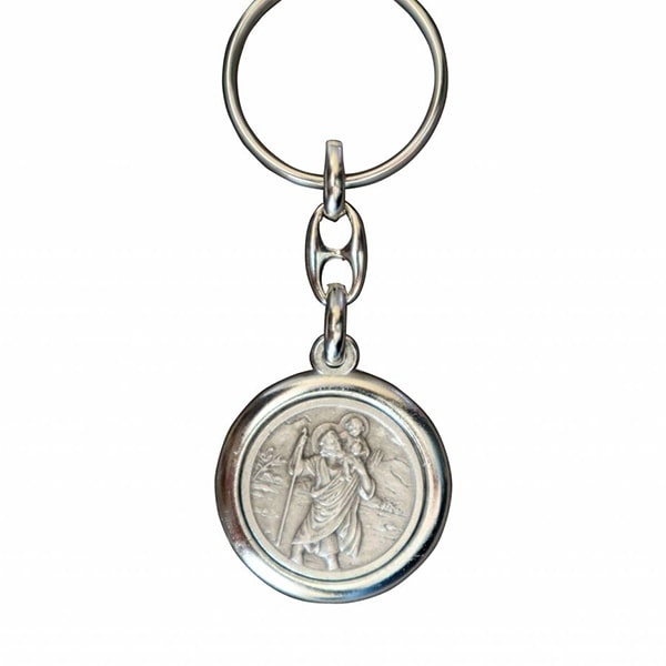 Christoffel sleutelhanger rond