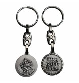 Sleutelhanger Christoffel "Kom goed thuis" met rand