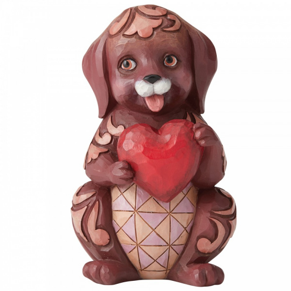 Jim Shore Dog Holding Heart Pint-Sized