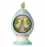 Jim Shore Revolving Egg with Bunnies and Chicks - Paasei