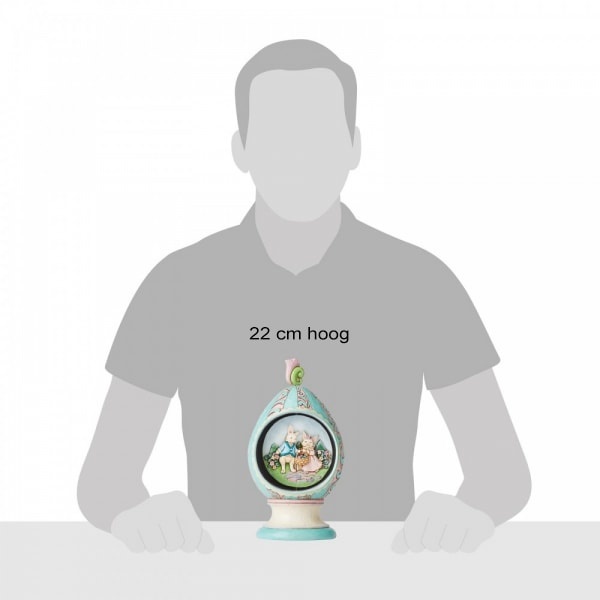 Jim Shore Revolving Egg with Bunnies and Chicks - Paasei