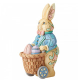 Jim Shore Bunny Pushing Cart of Eggs - paashaas