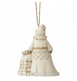 Jim Shore White Woodland Santa with Toybag ornament
